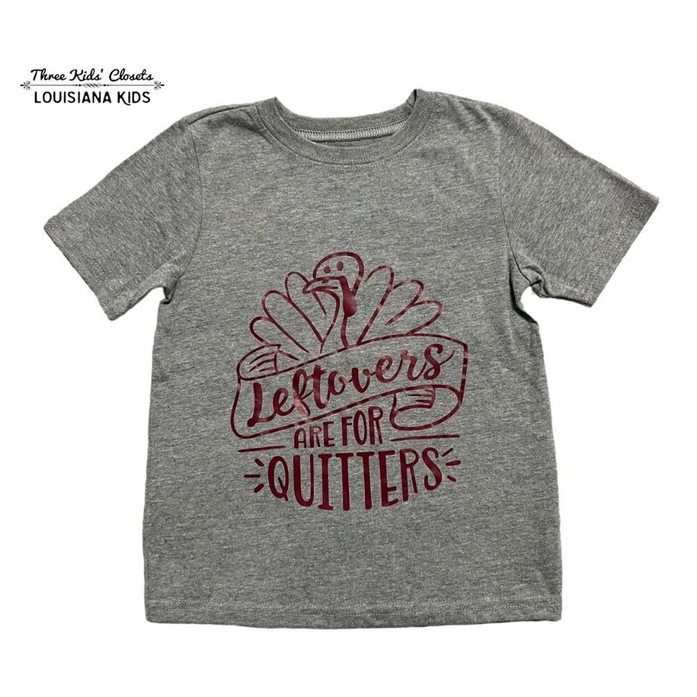 Custom Thanksgiving 4T Turkey Leftovers Are For Quitters Shirt